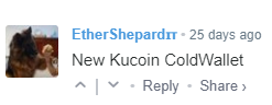 This transaction occurred 10 minutes ago:from a KuCoin wallet to another wallet that someone commented (25 days ago) is a new KuCoin cold wallet. https://etherscan.io/tx/0x0fa685dd0b695648260da4bc8454cd568e1a87a4df3404df2c983ecb657013de