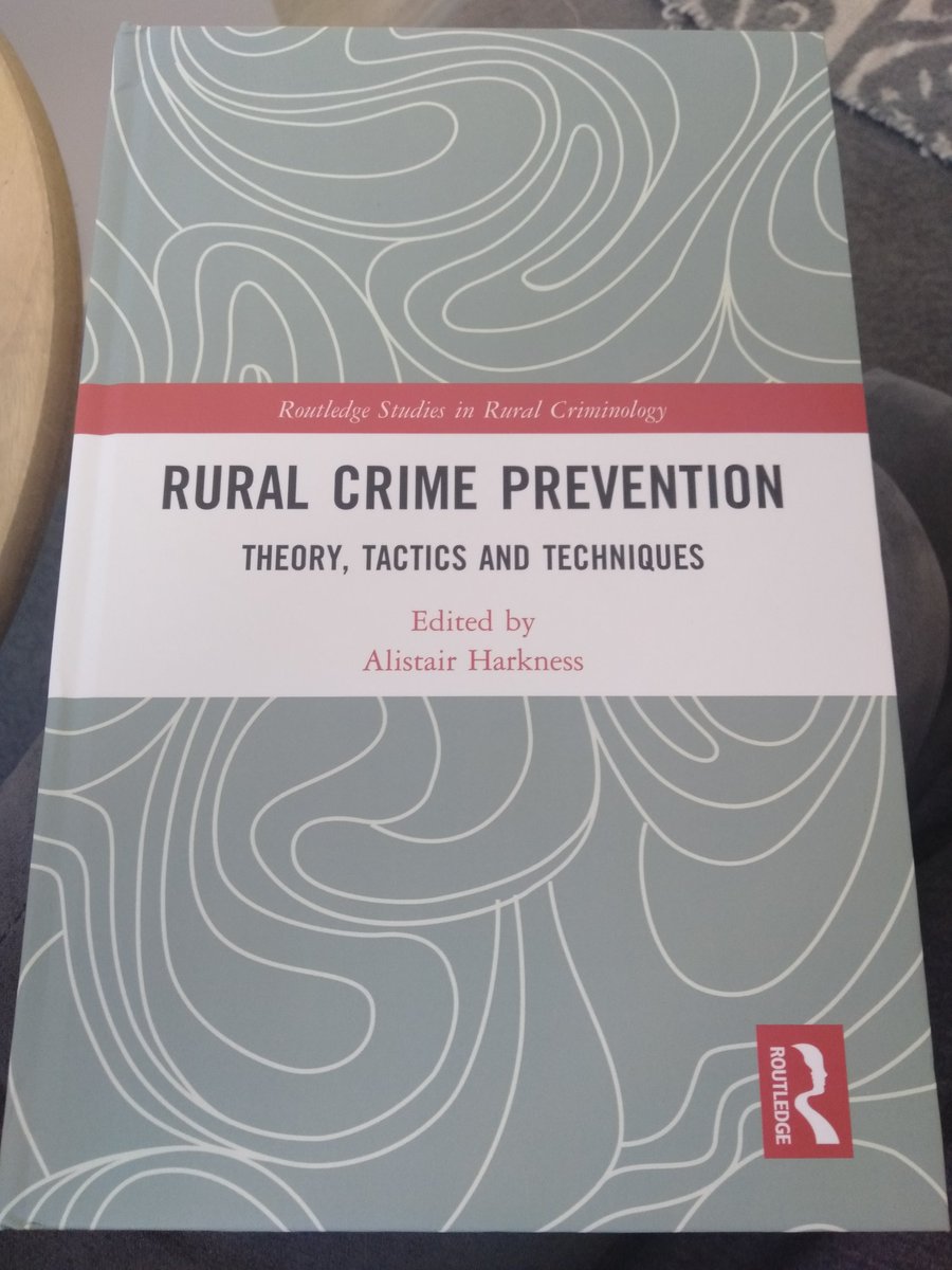 Looking fwd to reading this diverse collection on 'Rural Crime Prevention' (ed. @AHarkness) that just arrived in the mail. In particular, the links between theory and practitioner perspectives. Looks great - well done to all involved!  #ruralcrime #ruralcriminology