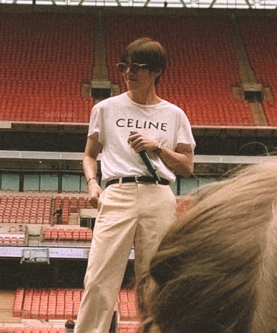 taehyung wearing his celine shirt deserves a museum