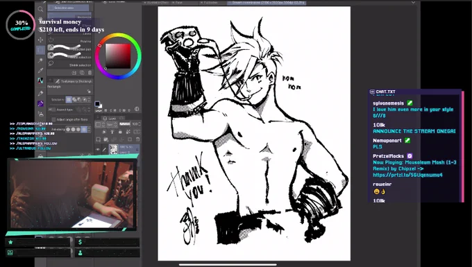I'm drawing live on https://t.co/0Rgb7zHDsV! Sketches for donations! (over $10) Come get yours or just to say hi! 