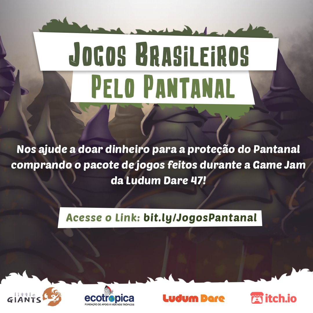 Giants_Studio's tweet photo. Fala Galera!!

No ultimo fim de semana hosteamos um espaço da Ludum Dare lá no servidor da Giants!

Foram produzidos 12 jogos que juntos criaram um bundle para arrecadar dinheiro e doar para a proteção do PANTANAL!

Participe! Entre no link!

https://t.co/ZUl7hZKRZu https://t.co/DV4QTas0yv