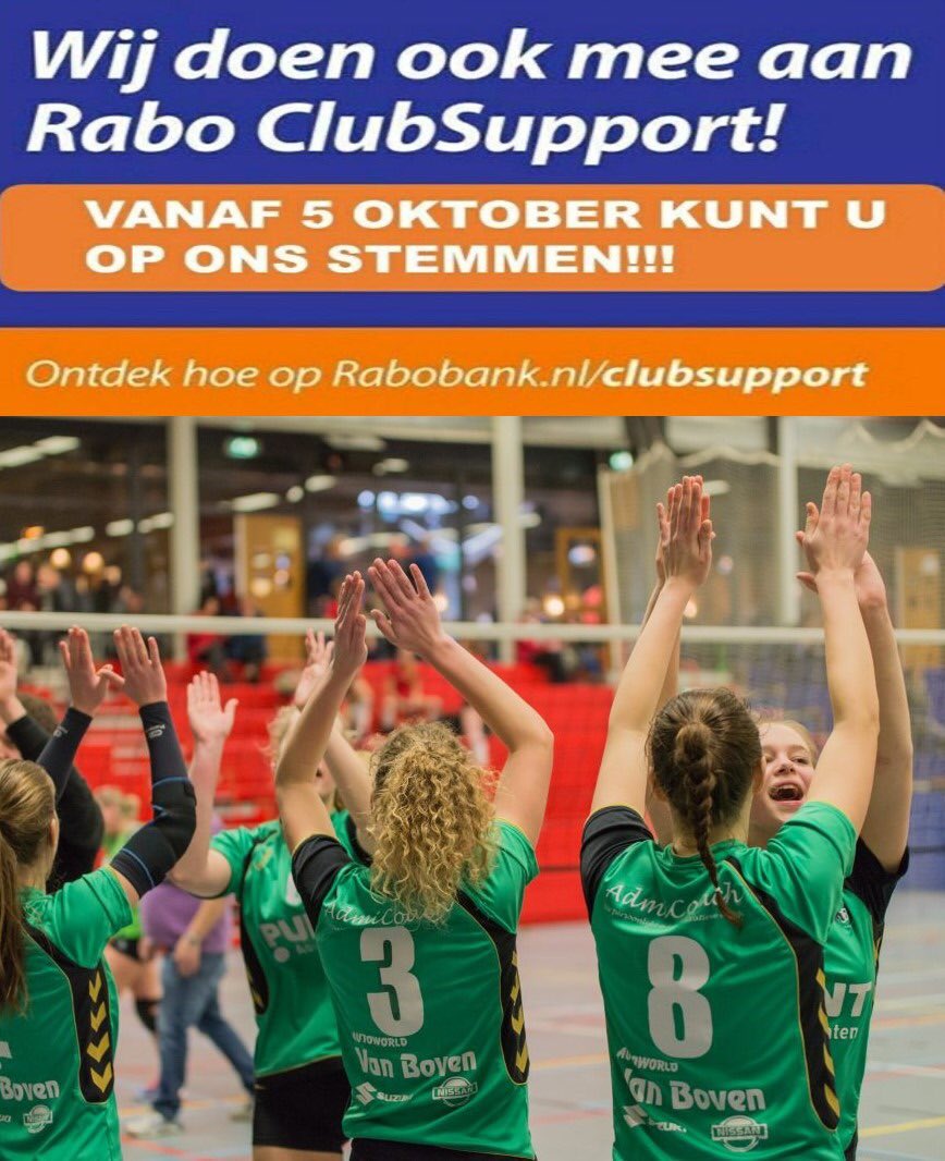 Emmen95's tweet photo. Wij doen mee met Rabo ClubSupport! Kunnen wij op jouw stem rekenen?
Stem nu direct in de Rabo App of online op https://t.co/pHkApYMv5f #RaboClubSupport
#decooperatieveRabobank #emmen95volley #emmen95 https://t.co/kA4DBPLaWX