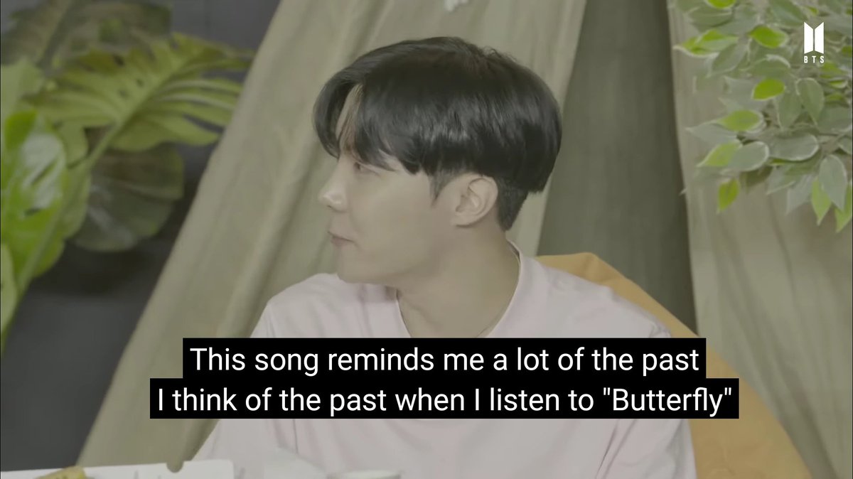 : "this song reminds me a lot of the past, i think of the past when i listen to Butterfly"