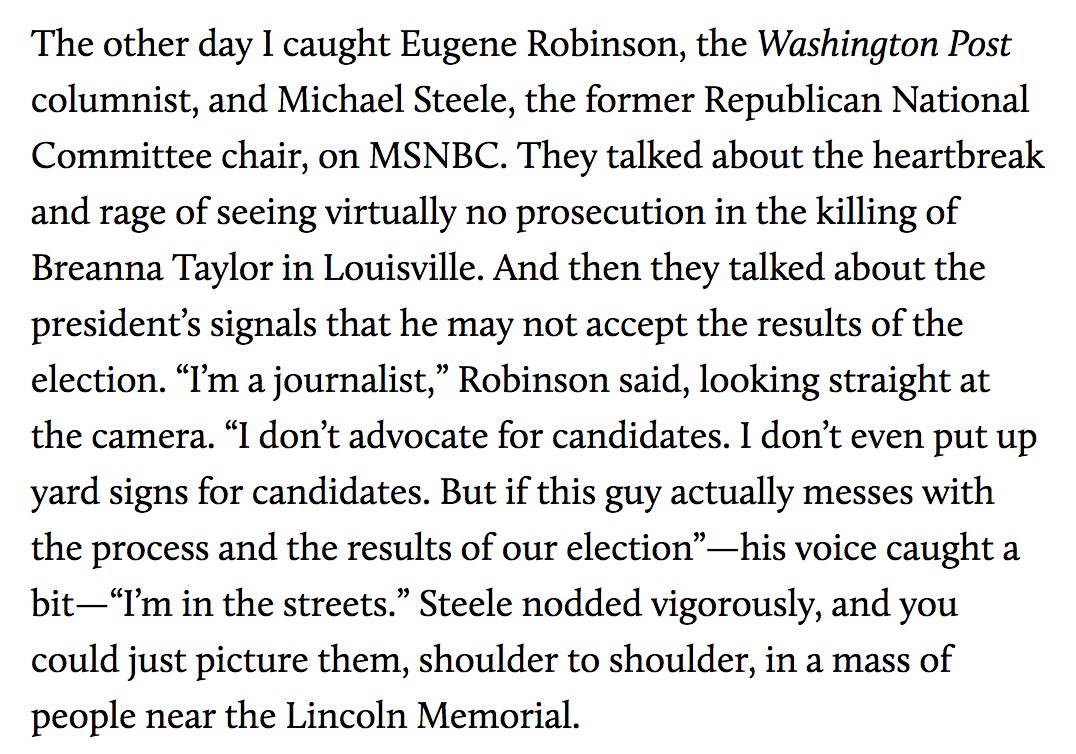 Thank you to  @Eugene_Robinson and  @MichaelSteele for a television moment that crystallized all this for me.
