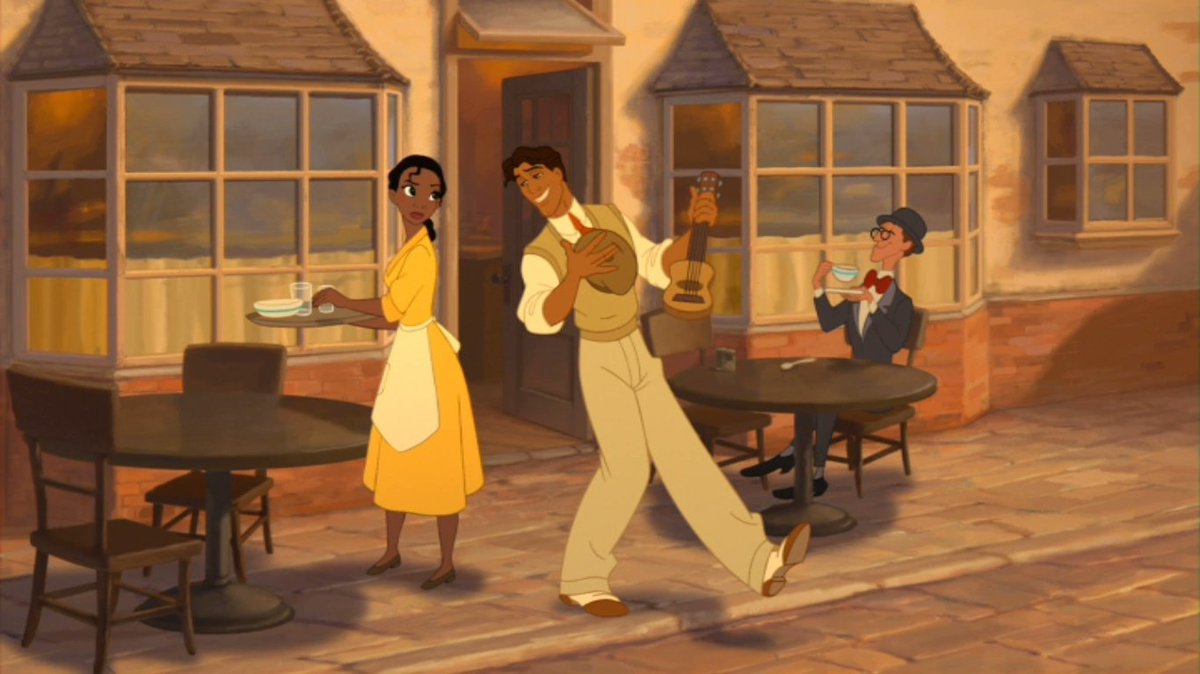 Throughout the film before his physical transformation, he consistently makes yin choices, like basking in female attention. Also in the second scene, he tries to provoke Tiana's attention, which is Yin. By nature, yin forces try to evoke and pull on Yang attention and energy.