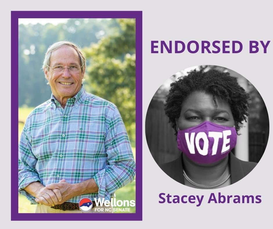I'm proud to have been endorsed by Stacey Abrams! I look forward to working to build a better North Carolina, pass Medicaid Expansion, and ensuring that our schools have the funding they need. ⁦<a href="/staceyabrams/">Stacey Abrams</a>⁩ #ncpol #wellonsfornc #endorsed #vote2020