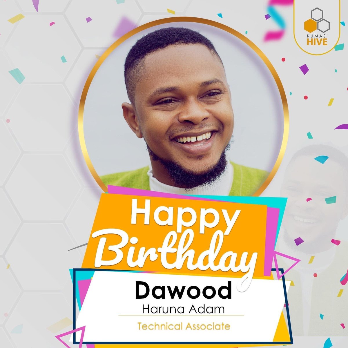 Happy birthday Dawood Adam, Makerspace Associate. Have a blast and keep being amazing. Enjoy your day.

#HiveImpact #StaffBirthday #October #OctoberBaby #Maker #Engineer