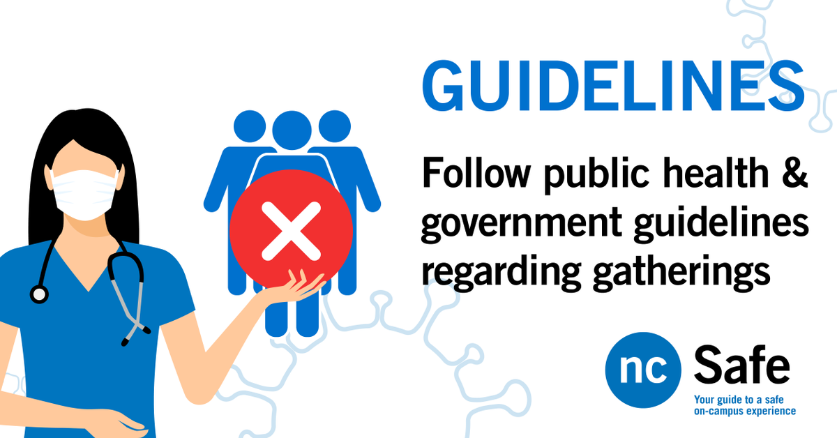 niagaracollege's tweet photo. Congrats on a safe return to campus this fall! Knights never let their guard down, stay #NCSafe.
��Wear a mask in all public spaces
•Keep at least two meters apart from others
•Wash your hands often
•Follow current public health guidelines regarding gatherings. https://t.co/6340HcyR0K