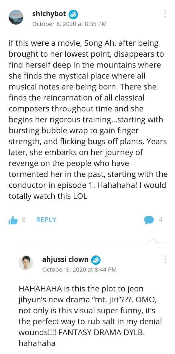 11)  if you prefer fantasy kdramas, then you'd love the hilarious  @shichiybot's alternative vision for SA's "alone time" (from  https://www.dramabeans.com/members/letseatcookies/activity/1146394/#acomment-1146515) @shichiybot revenge is mine!  #DoYouLikeBrahms
