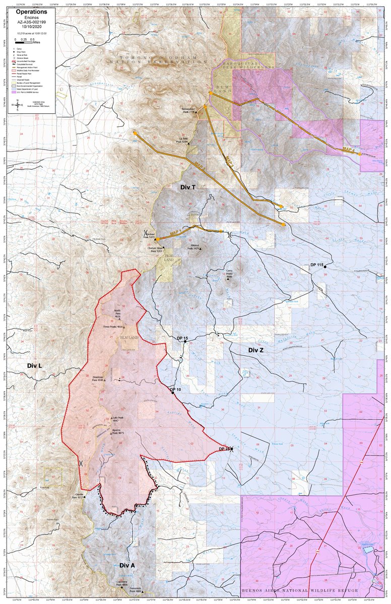 azstateforestry's tweet photo. The #EncinosFire continues to grow being aided by dry fuels &amp; wind gusts. It was mapped at 11,133 acres &amp; remains 25% contained. Firefighters have secured the southern side &amp; are using firing ops on north side to protect values at risk ahead of fire. #Sasabe #AZFire #AZForestry https://t.co/9XiI24L0uB