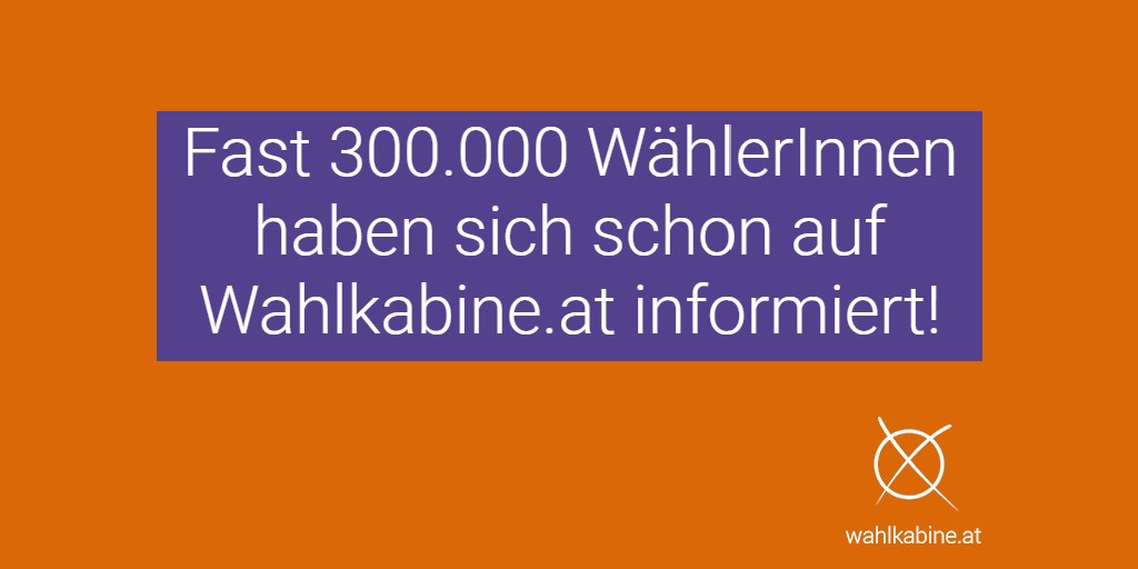 Morgen wird gewählt! Du hast es noch nicht auf #wahlkabine.at geschafft? Österreichs beliebteste Politik-Orientierungshilfe ist noch bis Sonntag online. Also schnell noch durchklicken! 

Mehr dazu ➡️ ots.at/presseaussendu…

#WienWahl2020 #Wien2020 #WienWahl2020
