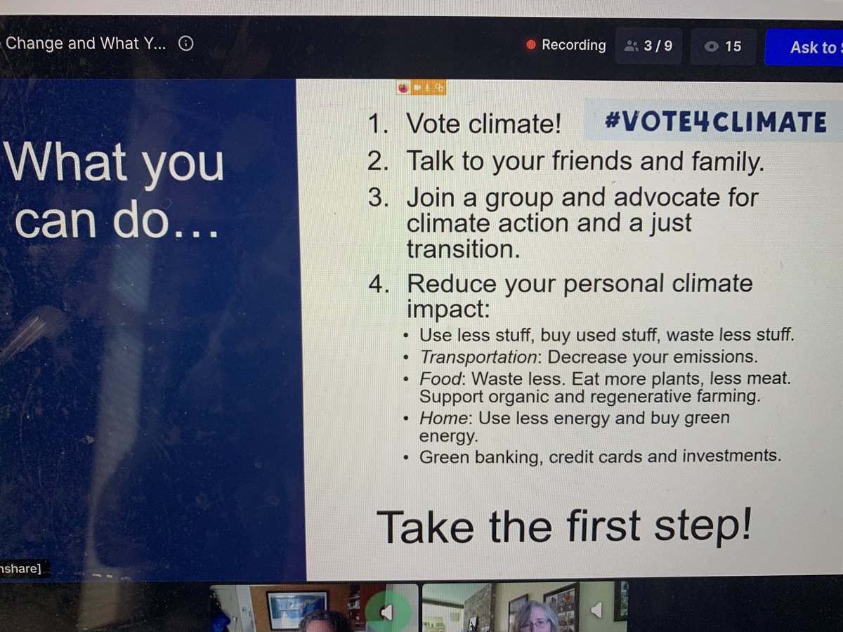 What can we do? #vote4climate steps per @NancyHirshberg Join groups, advocate, & take the first step! #virtualshift #shiftcon #climateimpact #climateinfluencersummit #climatecommunications