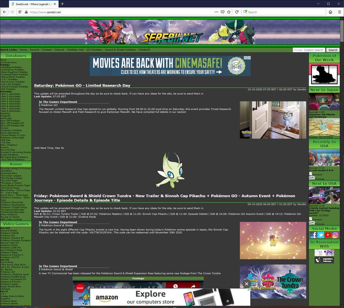 Joe Merrick on X: Serebii Layout How it started How it's going