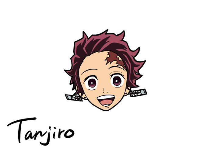 ぱんこさんがTwitterに投稿した竈門炭治郎(鬼滅の刃)のイラスト。