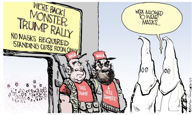 Political Cartoon On Twitter Martyn Turner On Trumprally Trump Trumphascovid Political Cartoon Gallery In London Https T Co Depctdnxf6