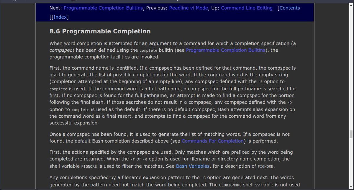 Radio_Azureus's tweet image. #bash #analysis in #shellprogramming

Programmable completion!

gnu.org/savannah-check…

🚀☘️#bash #sh #zsh #ksh #csh #coderBOT  #WomenWhoCode #640daysofcode #301daysofcode #730daysofcode #100DaysOfCode #Linux #POSIX #advancedProgramming #DEVCommunity