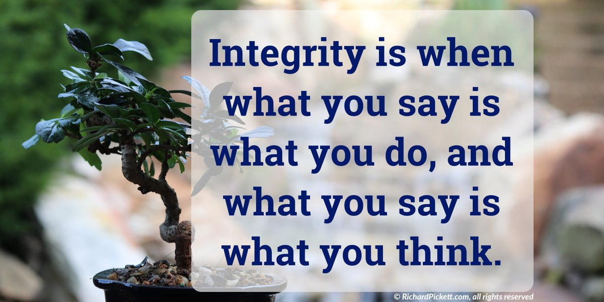 RichardWPickett's tweet photo. Integrity is when what you say is what you do, and what you say is what you think.
#PersonalBranding #PersonalBrandMarketing #Entrepreneur #Influencers #Entrepreneurship #Goals #Success #Motivation
#ᴙᴘ #DigitalBrandAlchemy #DigitalSalesAlchemy https://t.co/UBXn8HiywM