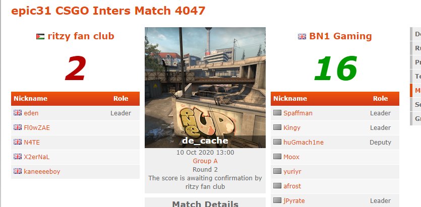 BN1Gaming's tweet photo. #Epic31 #CSGOComp

Powering through the 2nd Game vs RitzyFanClub

16 - 2 🙌

Our @CSGO team doing us proud

#BN1GamingHeroes 

#Game2DONE #CSGO #eSports https://t.co/FmAxYEtkXA