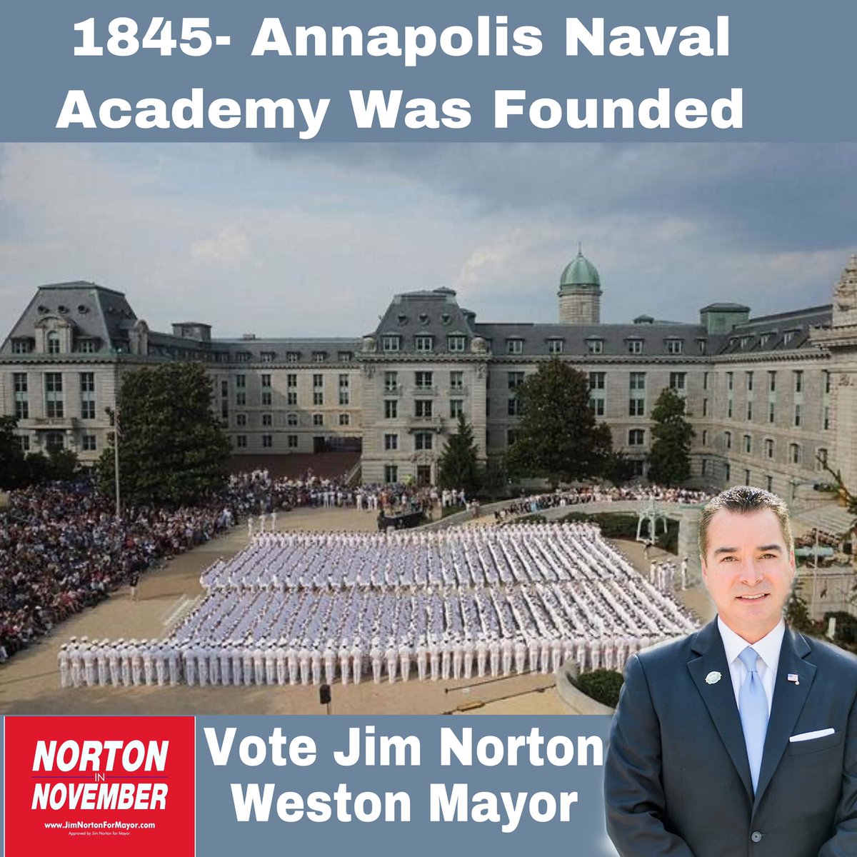 #TodayInHistory #NortonInNovember
#JimNorton #VoteJimNorton #WestonMayor
#Weston #WestonFlorida
#WestonianParty
#JimNorton2020
#MunicipalExperience #CommunityService #Leadership #Vote2020 #NonPartisan

Approved by Jim Norton for Mayor