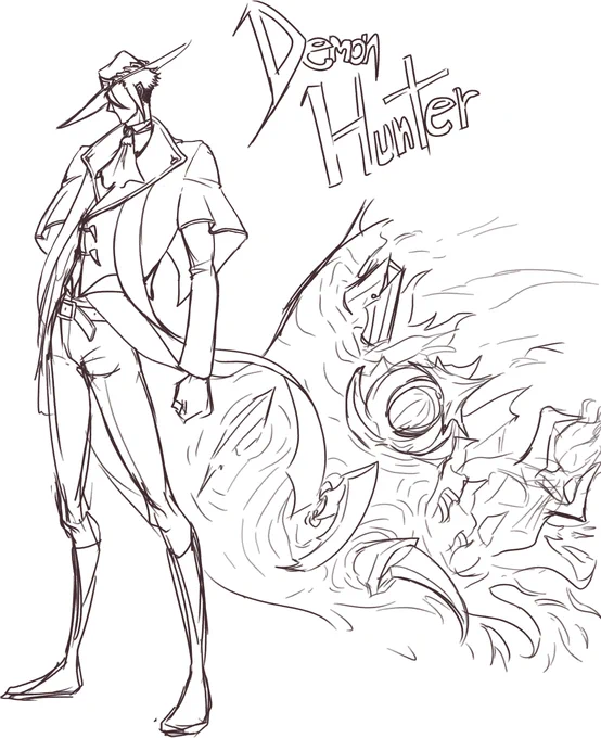 Demon Hunter Aphelios I guess. Not final but eeh

Goddang mix of Alucard, DMC and Spawn 
