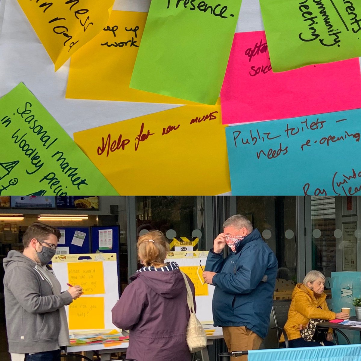 ndeanstockport's tweet photo. Today we held a community listening event. Over 30 people joined us throughout the morning (physically distanced) to talk what’s next for our community. Hope even in bleak times. Neighbours helping neighbours. #Stockport #MutualAid #Woodley #Bredbury @corganisers https://t.co/FOUOQpfpY6