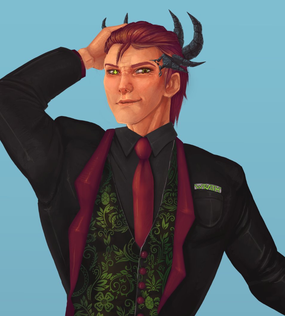 Alexandritea's tweet photo. I have finished another commission for a friend :) !
Only four more to go :D .
.
.
#Commission #commissions #art #digitalart #illustration #Demon #sin #wrath #design #concept #originalcharacter #oc #originalart #originaldesign #designer #tail #agressive #horns #red #wine #tuxedo https://t.co/DGv8RVJDmy