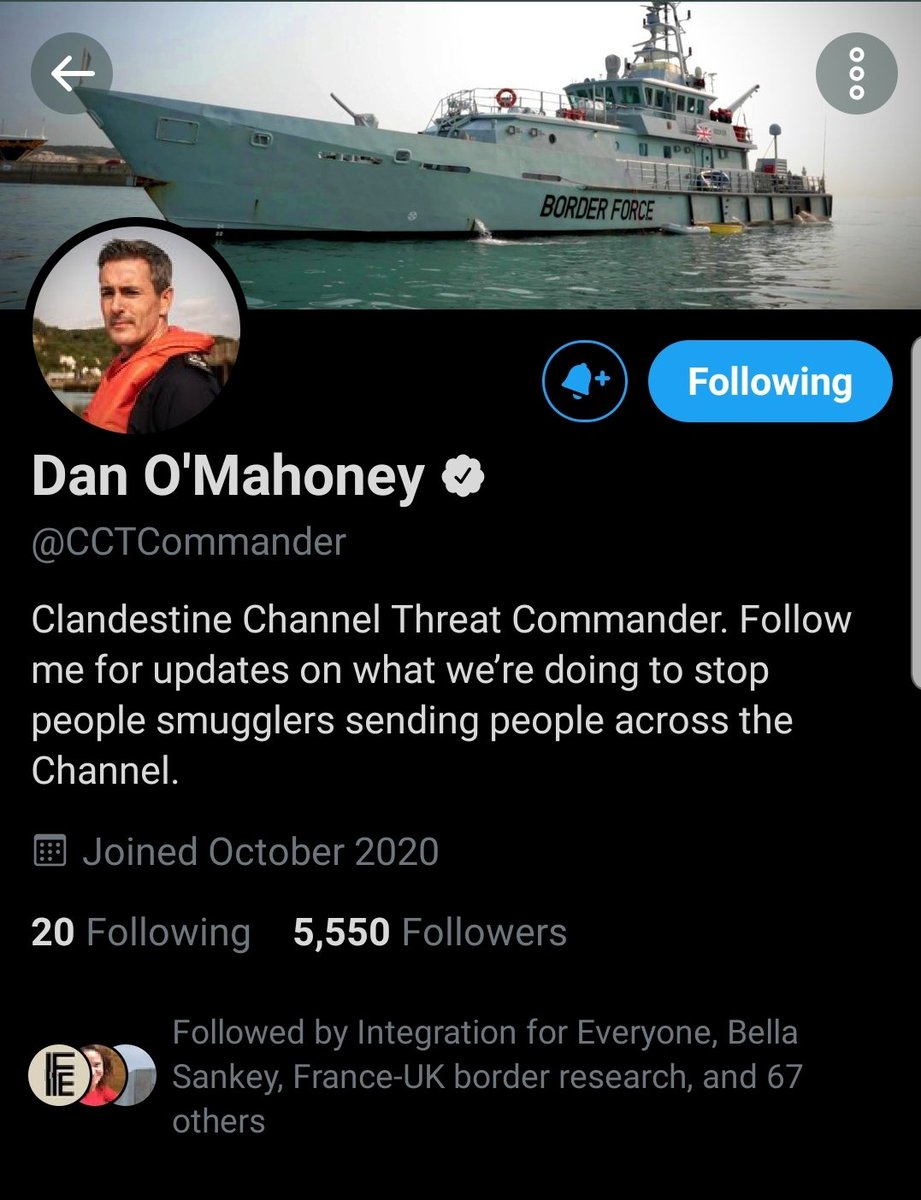 THREAD: Even I am amazed that so far  @CCTCommander is batting five for five on releasing tweets that are either directly false or disingenuous in their presentation of information so as to give false impression of the situation regarding asylum seekers crossing the channel. 1/  https://twitter.com/stand_for_all/status/1314916978986024960