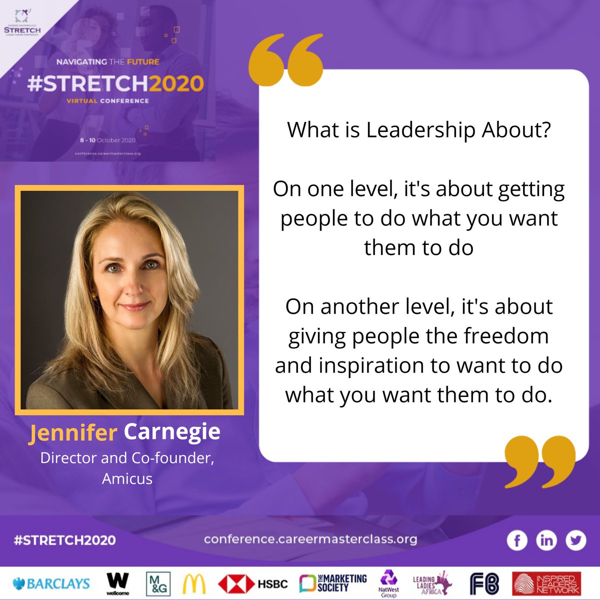 Career_Masters's tweet photo. Jennifer Carnegie at #STRETCH2020.
#STRETCH2020 #BlackHistoryMonth #Stretchyourcareer #Leadership #Entrepreneurship #Career https://t.co/cnj9AQ4K4f