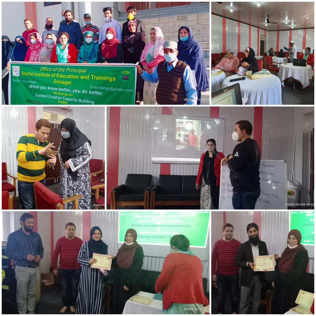 DietSrinagar's tweet photo. Glimpses of 4-Day Workshop on Capacity Building of Content Creators for DIKSHA which concluded at DIET Srinagar today... https://t.co/Ac2scZrOng