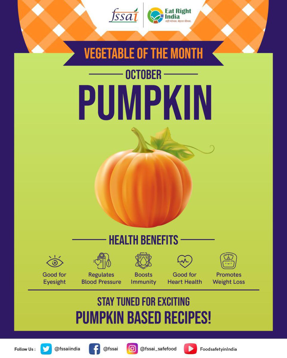 kunzangdeki's tweet photo. This month is all about Pumpkin! 
It is orange in color.When we talk about color it means it has some important ( vitamins &amp; minerals).
#immunitybooster
#GoodforEyesight
#promotesweightLoss
#goodforHeartHealth 
Always include colorful food to get all nutrients required.
#Octokin https://t.co/g7JJChQdn2