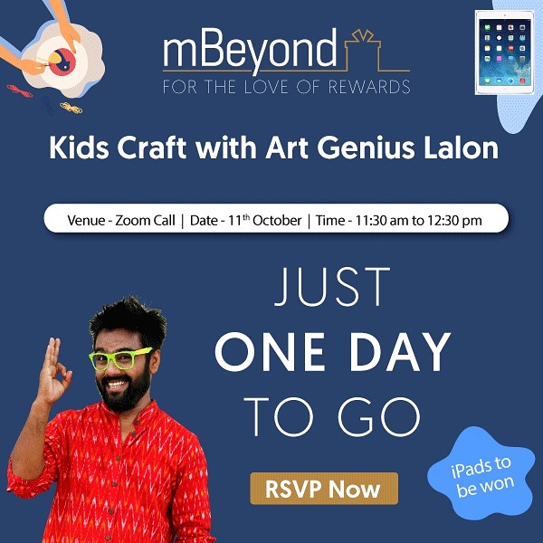 Join Art Genius Lalon with your kids to create mesmerising art & craft live and get chance to win iPads. To participate, please check Milkbasket app. . . . #mBeyond #Milkbasket #KidsCraft #Art #Lalon