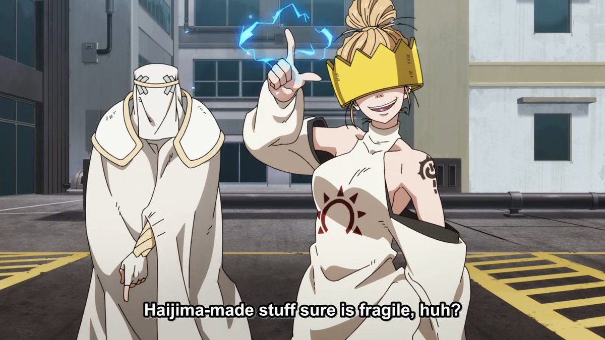 AnjoKeMo's tweet photo. It's a three-way battle between Haijima, the white-clad and Fire Force Company 8th! 😮😮😮

#FireForce #FireForce_anime #FireForceS2 #enennoshouboutai #anime #Maki #Haumea #Inca https://t.co/O9vRt2Vhom