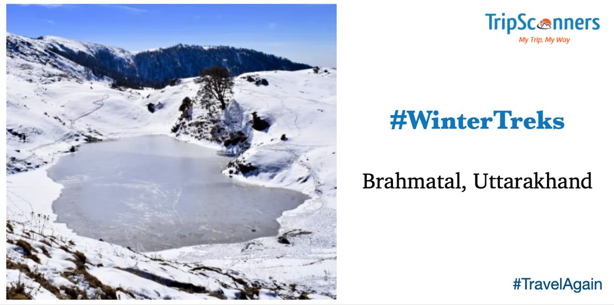 tripscannersIN's tweet photo. #TravelAgain with #TripScanners
Trek to the beautiful Brahmatal Lake in #Uttarakhand starting from Lohajung &amp; experience the wilderness of nature at its best.
Read More: https://t.co/OAaCghGEyV
#TravelwithTripScanners #wintertreks #traveling #Blog #India #IndiaToday #COVID__19 https://t.co/liZTaXbLNX