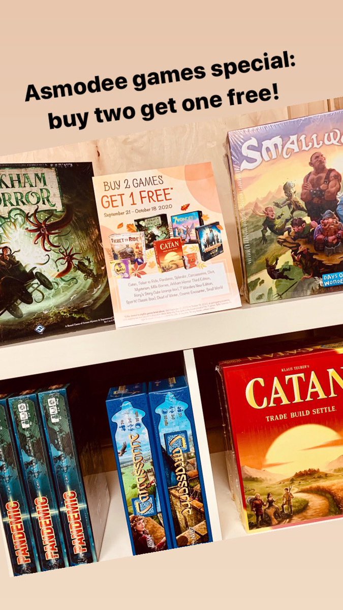battlehopsbrew's tweet photo. Weโre your friendly local game store participating in the Asmodee 2+1 promotion! Stop by the brewery to pick up games to fill out your shelves at home or gifts for the holidays!
#battlehops #battlehopsbrewing #katytx #asmodee #flgs #boardgames #boardgamesofinstagram https://t.co/uapy1mNme2