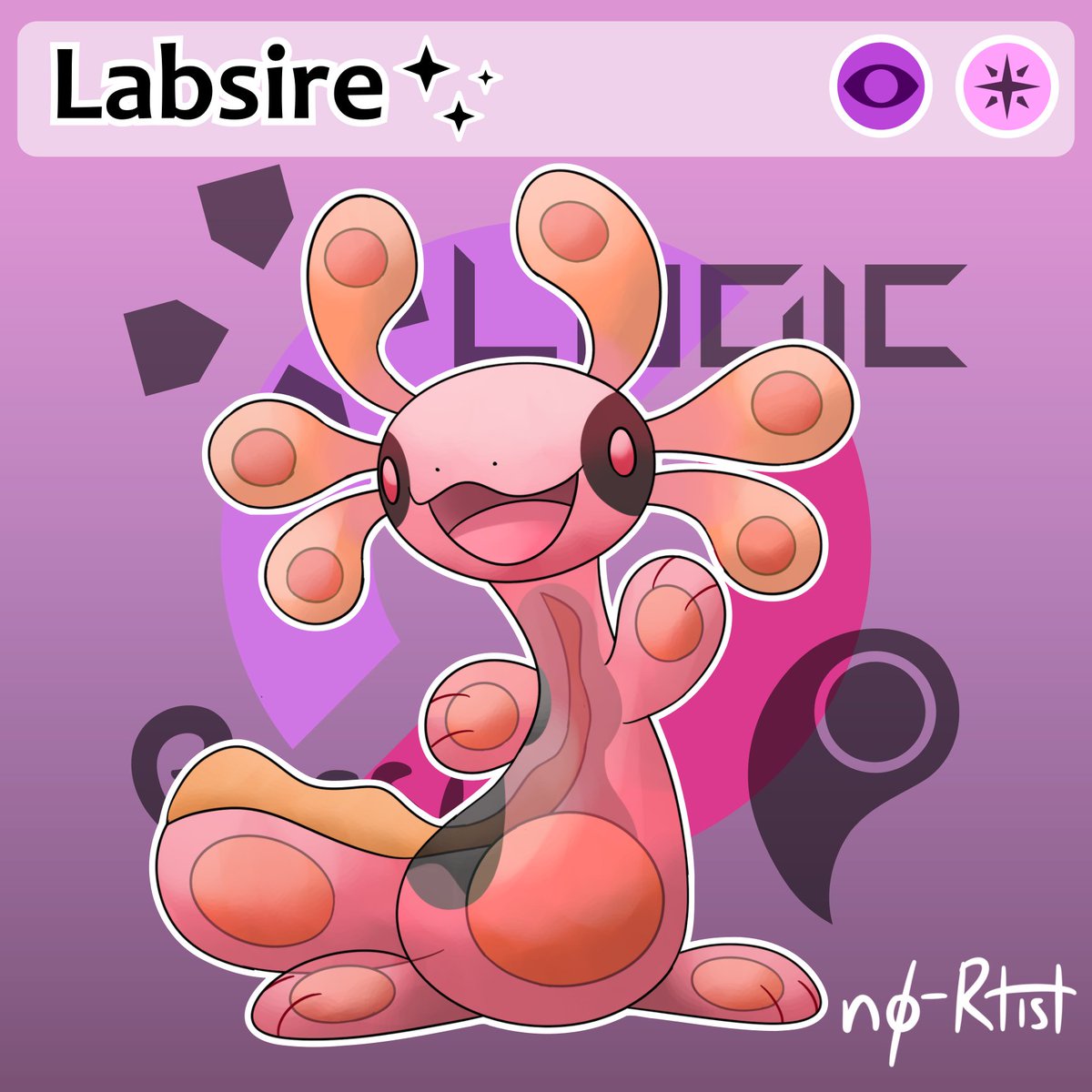 n0rtist's tweet photo. Labsire (Psychic/Fairy): Axolotls are currently endangered due to the invasive species and pollution in their habitat. Axolotls can reach adulthood without turning into salamanders.

#PokemonSwordShield #Pokemon #fakemon #ArtistOnTwitter #wooper #quagsire #axolotl #StemCells https://t.co/vHuhZRCchF