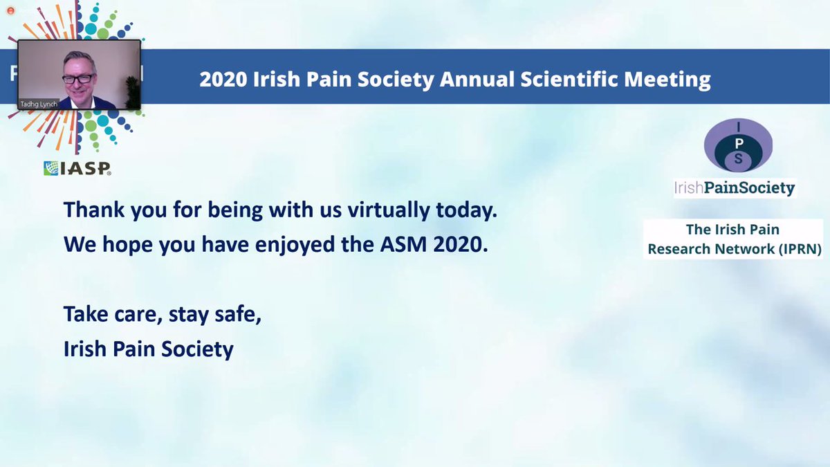 IrishPainSoc's tweet photo. That's a wrap!  #IPS_2020 #GlobalYear2020 #IASPGlobalYear #PainPrevention @IASPPAIN @EFIC_org @PsychSocIreland @_ISCP_ https://t.co/XD1WdlOawW