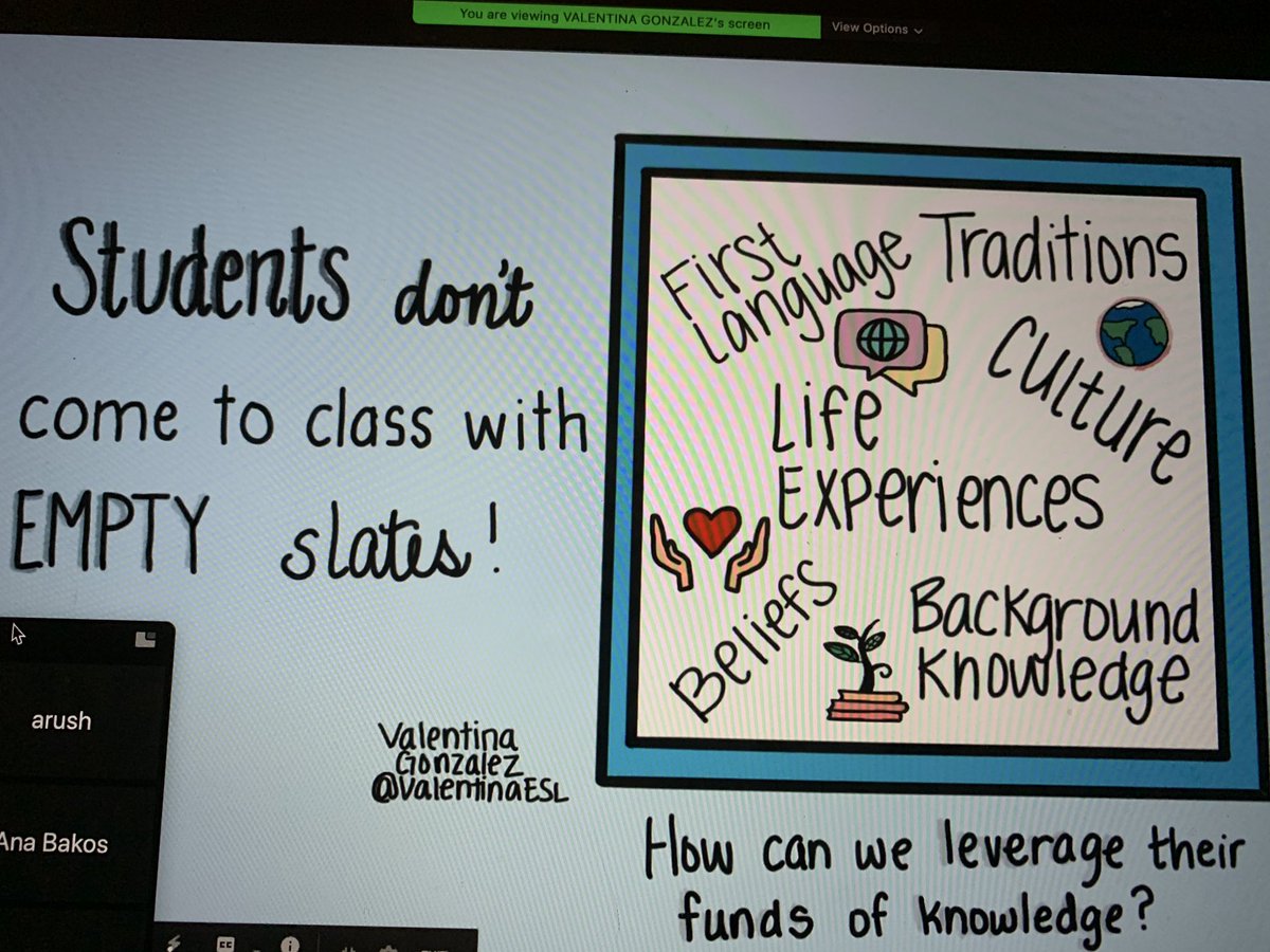 ELs don’t come to class with empty slates. Such a powerful statement!