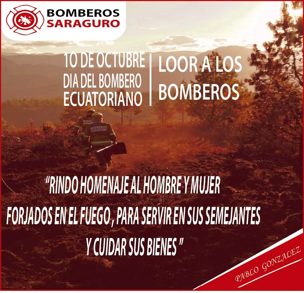 #díadelbombero
👨‍🚒👩‍🚒

Feliz día del Bombero Ecuatoriano!

#BomberoSaraguro
#BomberosEcuador
