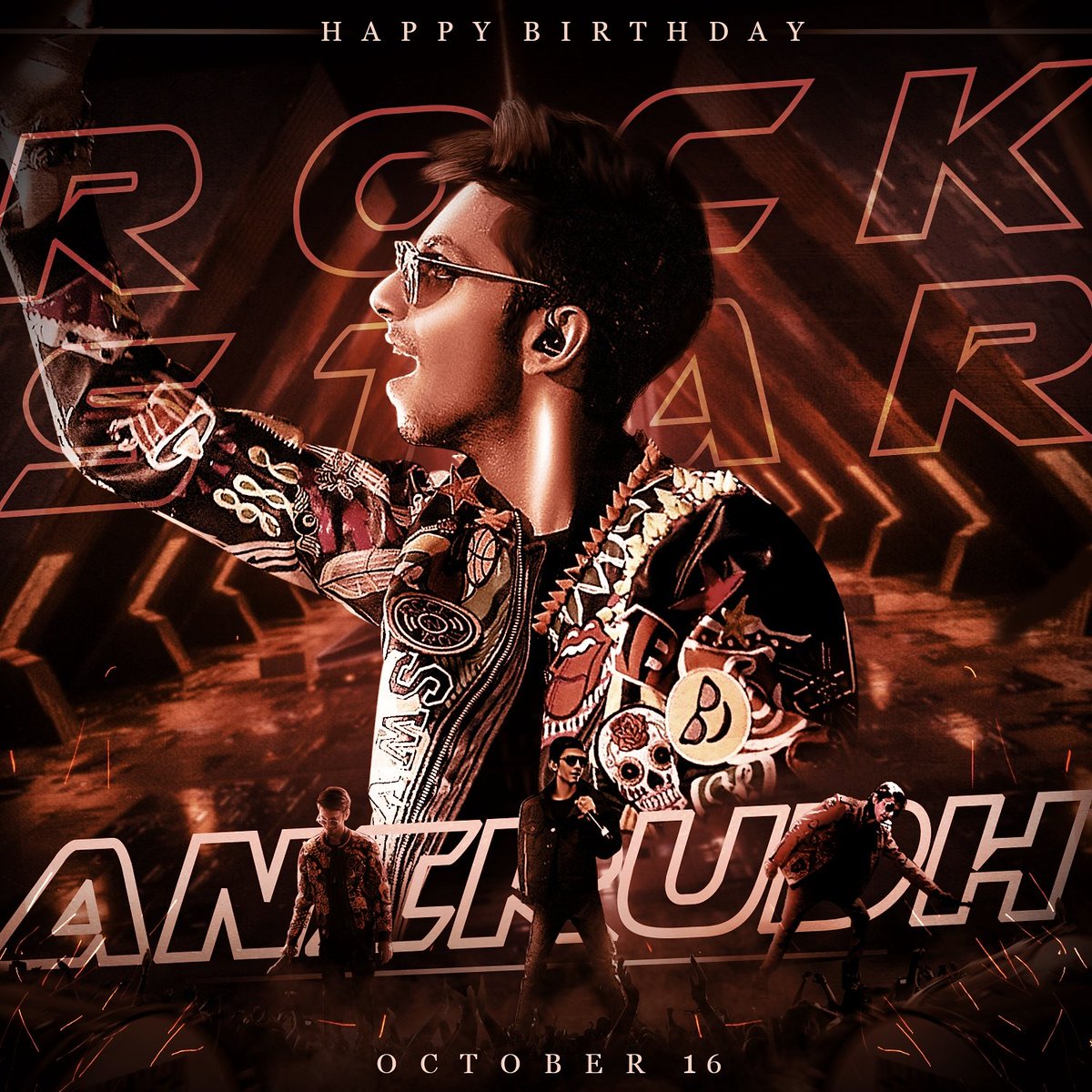 Much Happy to release the Official Common DP for our @anirudhofficial! ❤️🤩 The Cognoscenti in Music 🎶
Design by: @WCStudiosOffl 👌🔥
#HappyBirthdayRockstarAnirudh | @anifansofficial https://t.co/W2qDndTsXw