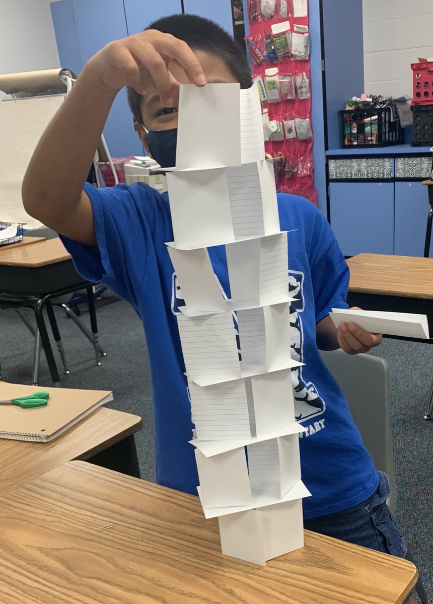 Salinas_Science's tweet image. @second1819 @PME_Katyisd students demonstrate that things can be done to materials such as cutting &amp;amp; folding to change their physical properties #papertowers #futurearchitects #ThisIsHowWeSTEM