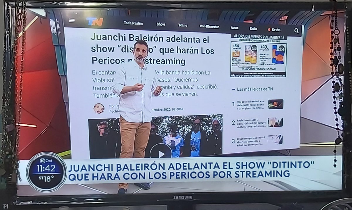 AndreaBisso's tweet photo. En #TNFinDeSemana anuncian q @JuanchiBaleiron va a realizar un streaming llamado "DiTinto"... yo diria MalbeC 🍷! Asi de paso metés chivo de #MalbeCaster @malbecasterOK ! No 😄😁😆🤣??? #Distinto by @pericosreggae 🎶🎵🎶 https://t.co/61vFtGVOjA
