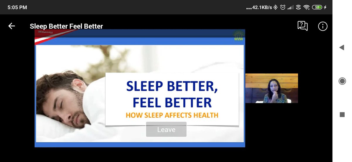MahindraExp's tweet image. This #WorldMentalHealthDay our teams and family members virtually connected for an engaging session to understand the importance of sleep. Sleep cycles, good routines, symptoms of sleep deprivation and lifestyle changes needed for better sleep were insightful. #MahindraExperience