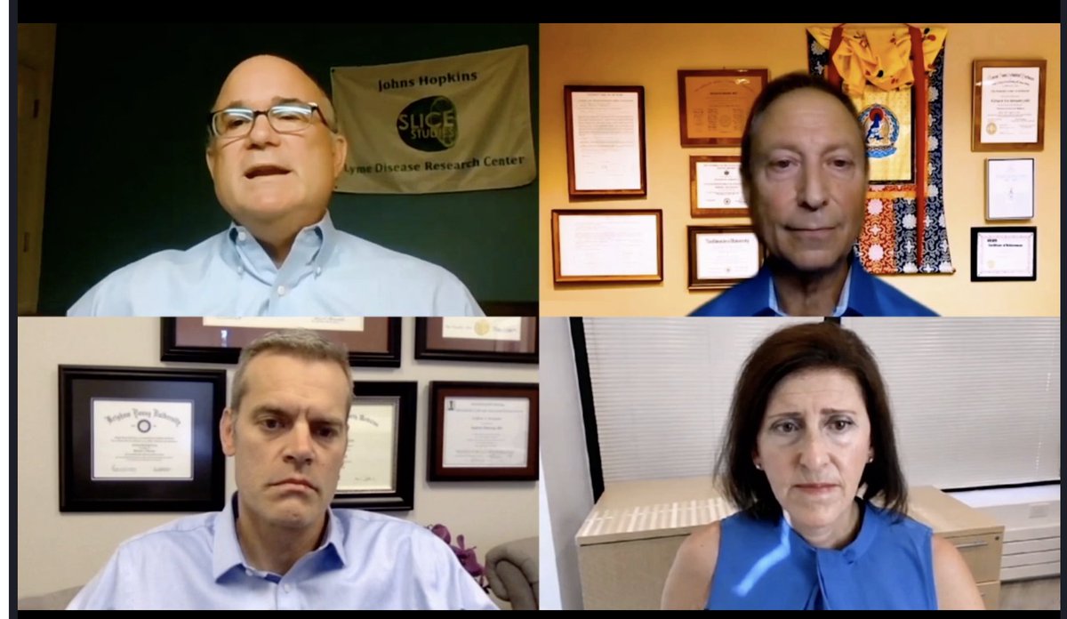 #LymeMIND2020 Panel discussion – Novel Treatments Making sense of all the treatment options - John Aucott, MD <a href="/HopkinsMedicine/">Johns Hopkins Medicine</a>, <a href="/DrTaniaDempsey/">DrTaniaDempsey</a> MD, ABIHM, <a href="/DrRHorowitz/">Dr Richard Horowitz</a> MD, Andrew Petersen, DO
What is the latest experience and research on treatment options? <a href="/LymeMind/">LymeMIND</a>