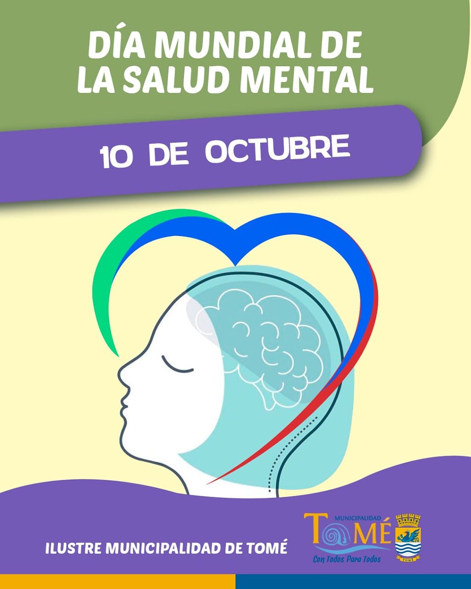 En el Día Mundial de la Salud Mental  entregar un saludo al equipo de Salud Mental de nuestros Centros de Salud, quienes realizan un trabajo primordial, y que hoy asumen nuevas tareas por la contingencia, cumpliendo un rol fundamental.
#MunicipalidaddeTomé
#SaludMental