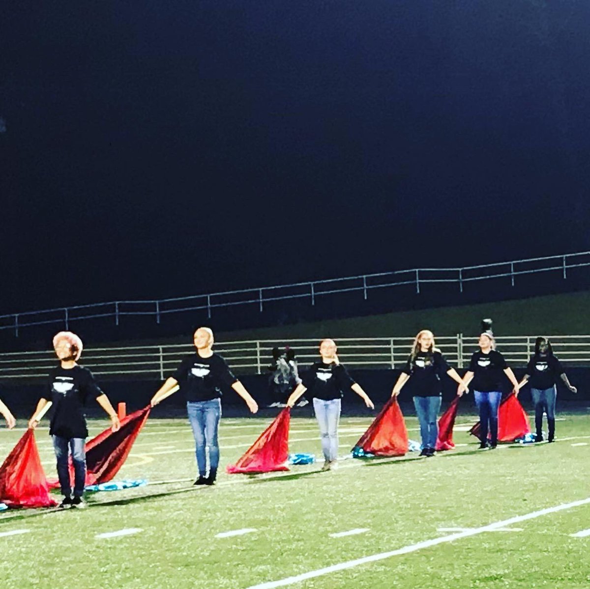 newnanHSguard's tweet photo. The rain couldn’t dampen our excitement for Cougar football last night! Our team brought home another win and we were able to perform our full show for the first time. It’s always a great day to be a Newnan Cougar! #unitedasone #wearenewnan #fornewnan https://t.co/no3rdDpr6j
