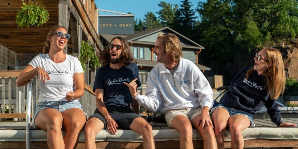 MuskokaCRS's tweet photo. Our final Saturday of the season!
Pop in and pick up one, or all, of these Duke's branded hoodies, quarter-zip polos or tees.
The shop is only open today and tomorrow from 11 am - 5 pm before closing for the season.
#Muskoka #PortCarling #DukesBoats #ShopLocal #Weekend https://t.co/CZGFyj5Whn
