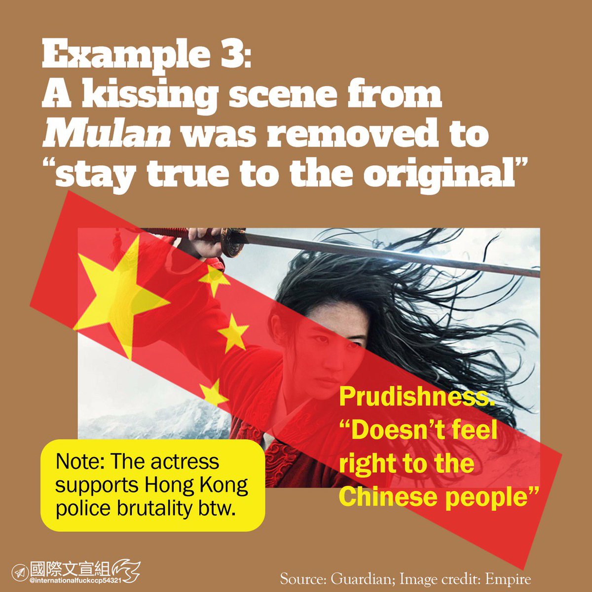Flylike11's tweet photo. @QuickTake @business Disney is just an typical example of how China is taking control of Hollywood.
#CCPVirus https://t.co/t79jruQSqy