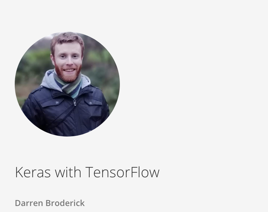 NIDevConf's tweet photo. Next up is Darren Broderick - @IAM_dbro -
with a talk on Keras with TensorFlow
Tune in for some rock, paper, scissors 🪨📰✂️
#NIDC2020 #nidc2020 #keras #TensorFlow #handgesturerecognition #trainingmodels https://t.co/WU6SrVngXo