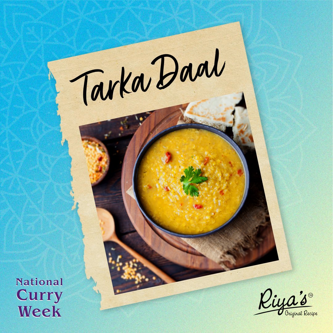 RiyasOriginal's tweet photo. CELEBRATE NATIONAL CURRY WEEK WITH US🎉

Recipe 2: Tarka Daal

Our next favourite family recipe is this wonderfully creamy daal, delicious served as a side dish or served with a Riya's naan.

Click the link below to follow the recipe: https://t.co/9OcFX0T5RV

#NationalCurryWeek https://t.co/VOSUL6ya2k