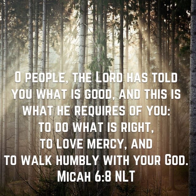 ...to love mercy, & to walk humbly with your #God."Micah6:8 https:...